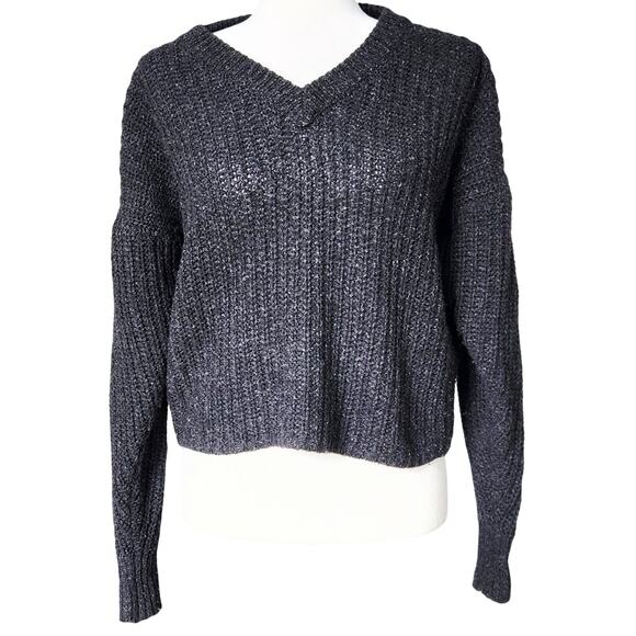 Madewell Pleat-Sleeve Pullover Sweater Ashland Slate XXS | Italian Yarn Silk - Picture 5 of 10